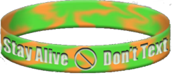 Prevent texting and driving wristband